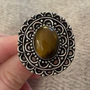 Sterling Silver Tigers Eye Ring